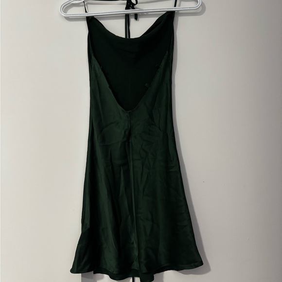 Silk Maison Lounge Cowl Neck Mini Silk Slip Dress - NOT lime green - Picture 6 of 8